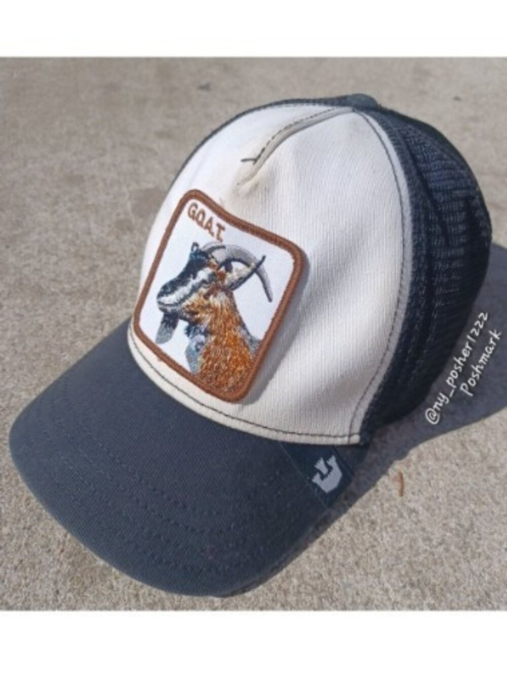 𝗚𝗢𝗢𝗥𝗜𝗡 𝗕𝗥𝗢𝗦 𝗧𝗛𝗘 𝗙𝗔𝗥𝗠 THE G.O.A.T Trucker Cap Black/White